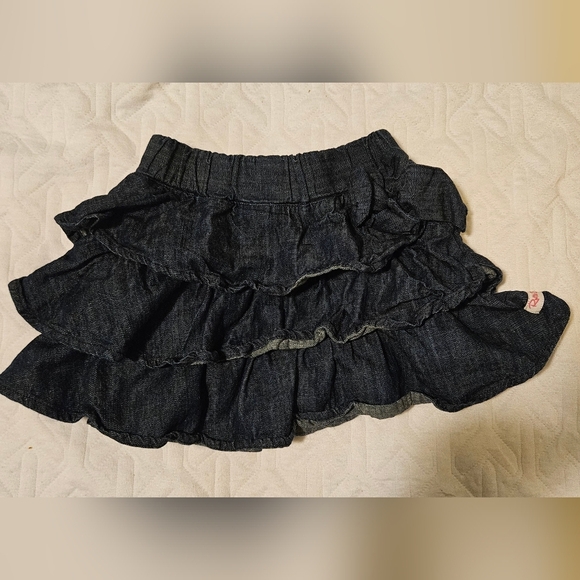 Ruffle Butts Ruffled Denim Bow Skirt - Picture 1 of 4